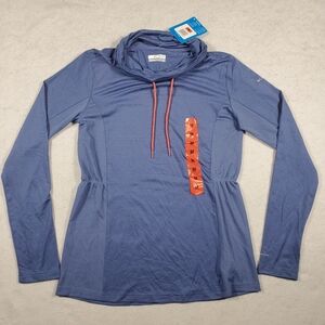 Columbia Omni-Wick Velvet Cove Blue Mock Neck Long Sleeve Jacket Womens Size M